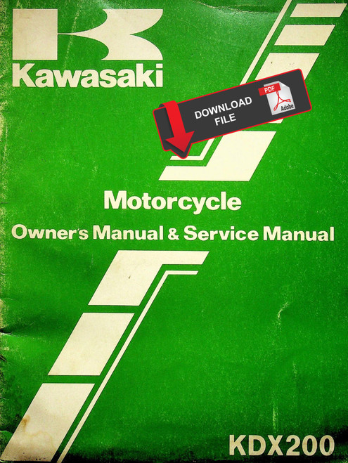 Kawasaki 1984 KDX200 Service Manual