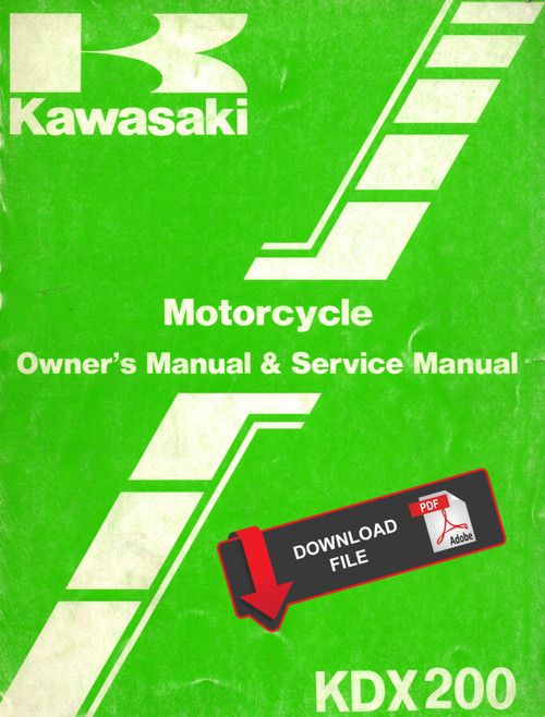 Kawasaki 1987 KDX200 Service Manual