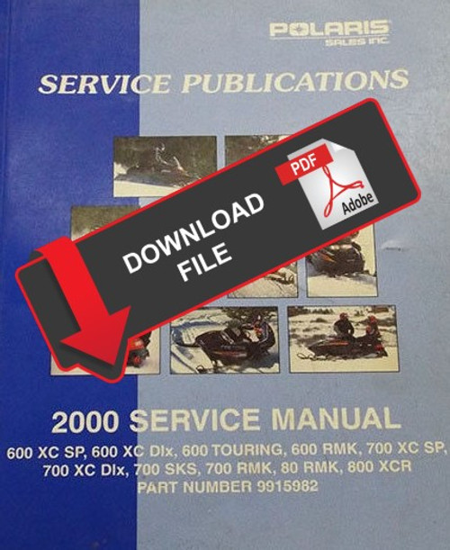 Polaris 2000 Snowmobile 600 RMK Service Manual