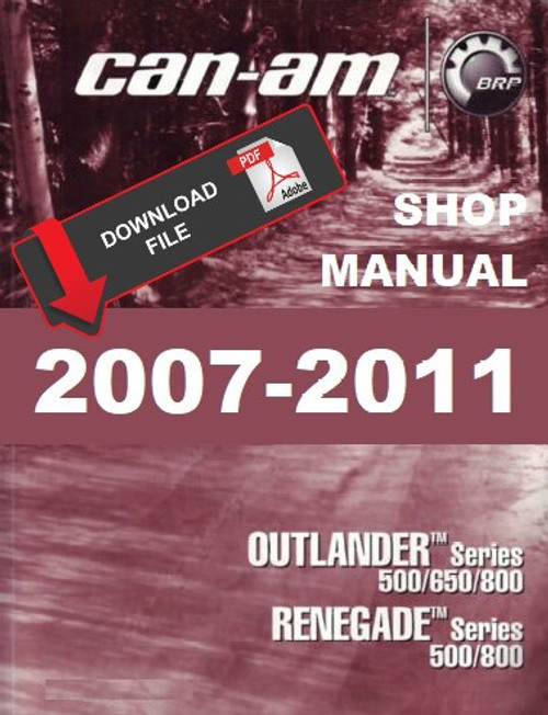 2012 Can-Am CanAm 500 Renegade Repair & Maintenance Manual 