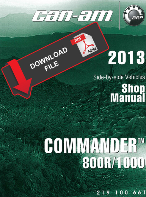 Can-Am 2013 Commander 1000 Service Manual