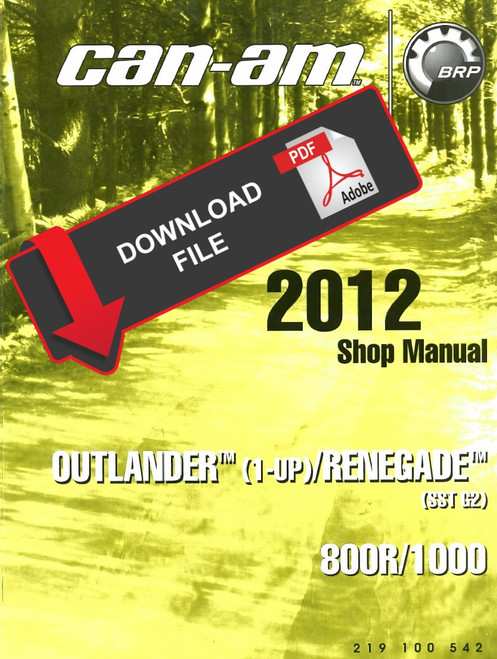 Can-Am 2012 Outlander 800R Service Manual