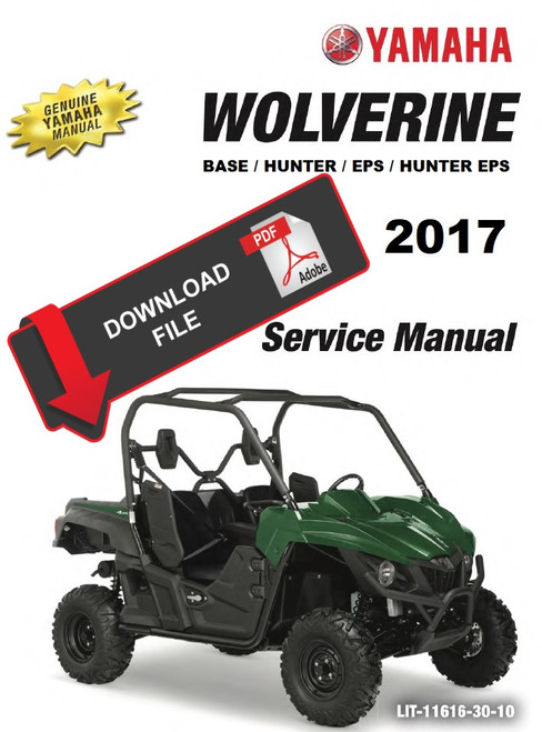 Yamaha 2017 Wolverine Hunter Service Manual