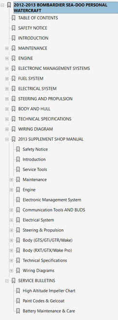 Sea Doo 2013 Gtx Limited Is 260 Jetski Personal Watercraft Service Manual