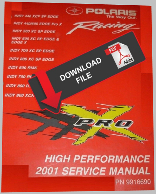 Polaris 2001 Indy 500 XC SP Service Manual