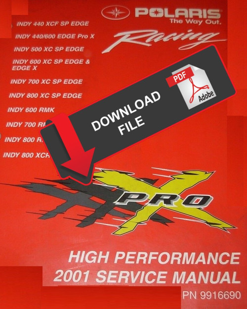 Polaris 2001 Indy 600 XC SP Edge X Service Manual
