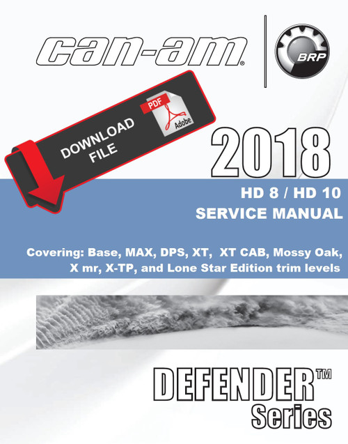 Can-Am 2018 Defender MAX HD8 XT Service Manual
