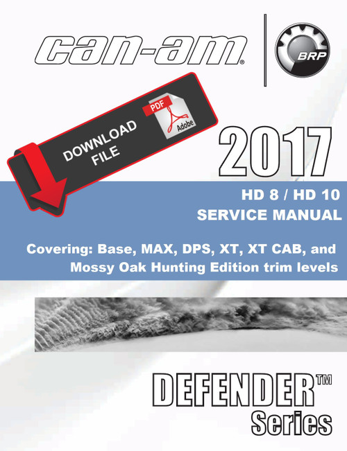 Can-Am 2017 Defender MAX HD8 XT Service Manual