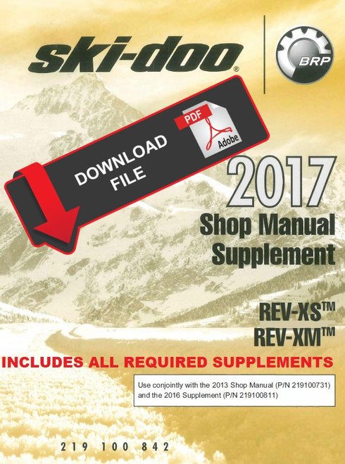 Ski-Doo 2017 REV-XS 800R E-TEC Service Manual
