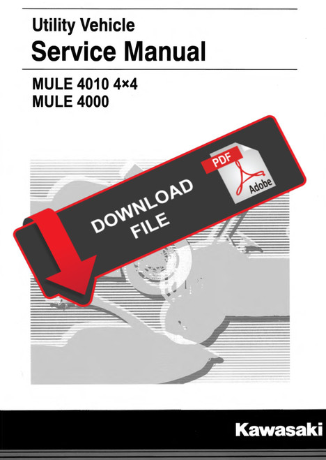 Kawasaki 2010 Mule 4010 4x4 Service Manual