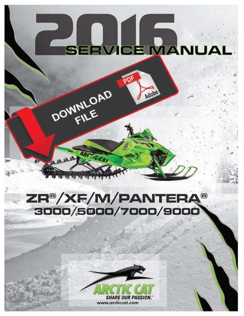 Arctic Cat 2016 ZR 5000 LXR 129 Service Manual