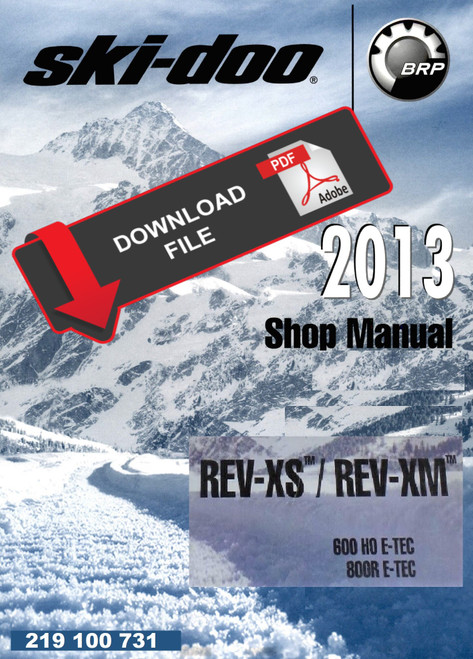 Ski-Doo 2013 Renegade X 600 HO E-TEC Service Manual