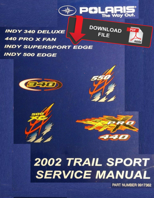 Polaris 2002 Indy 500 Edge Service Manual