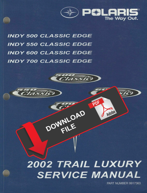 Polaris 2002 Trail Luxury Snowmobile Service Manual