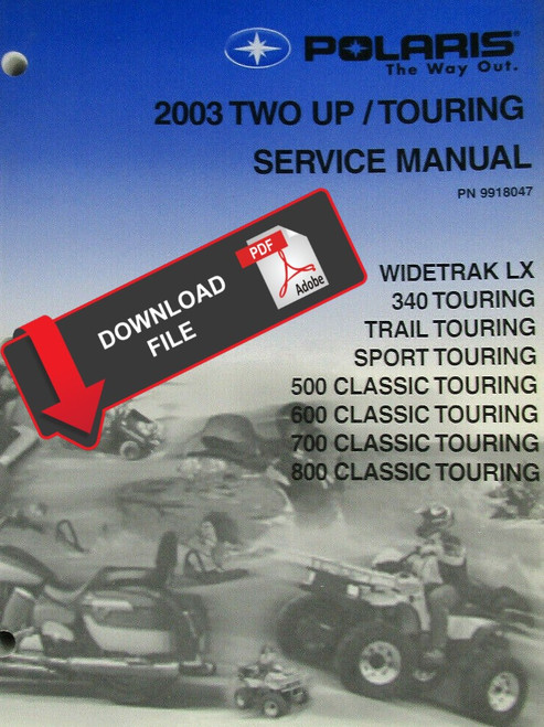 Polaris 2003 Indy Sport Touring Service Manual