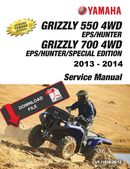 Yamaha 2014 Grizzly 550 4WD Hunter Service Manual