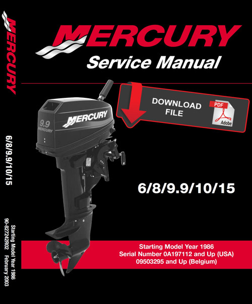 Mercury XR10 Outboard Motor Service Manual