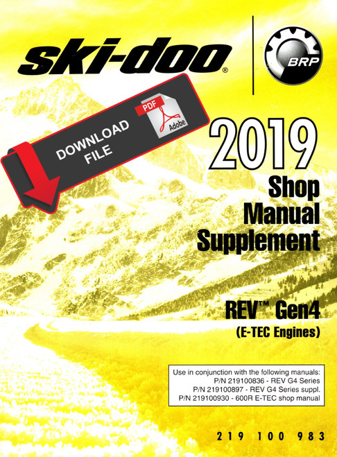 Ski-Doo 2019 Renegade X 600R E-TEC Service Manual