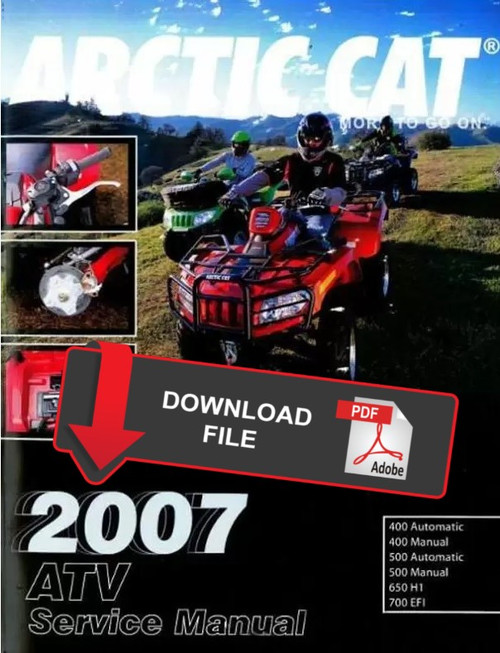 Arctic Cat 2007 ATV 400 4x4 TRV Service Manual