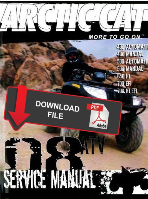 Arctic Cat 2008 ATV 650 H1 4x4 Automatic TRV Plus Service Manual