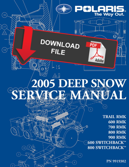 Polaris 2005 900 RMK 166" Anniversary Service Manual