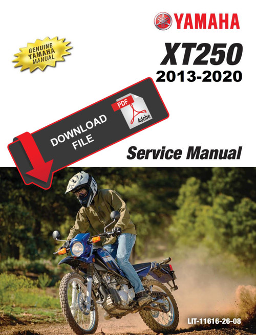 Yamaha 2013 XT250 Service Manual