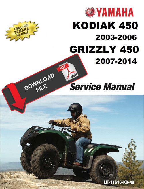 Yamaha 2009 Grizzly 450 Auto 4x4 IRS Service Manual
