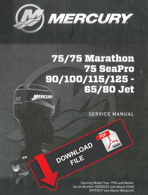 Mercury 2-Stroke 75-125 HP Outboard Motor Service Manual