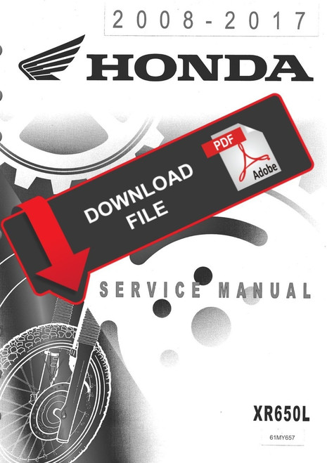 Honda 2009 XR650L Service Manual