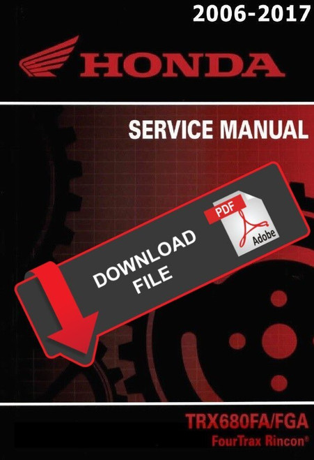 Honda 2016 TRX 680 FourTrax Rincon Service Manual