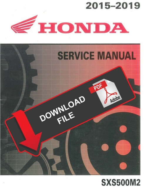 Honda 2015 Pioneer 500 Service Manual