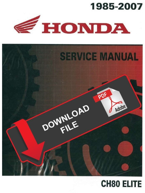 Honda 1993 CH80 Elite Service Manual
