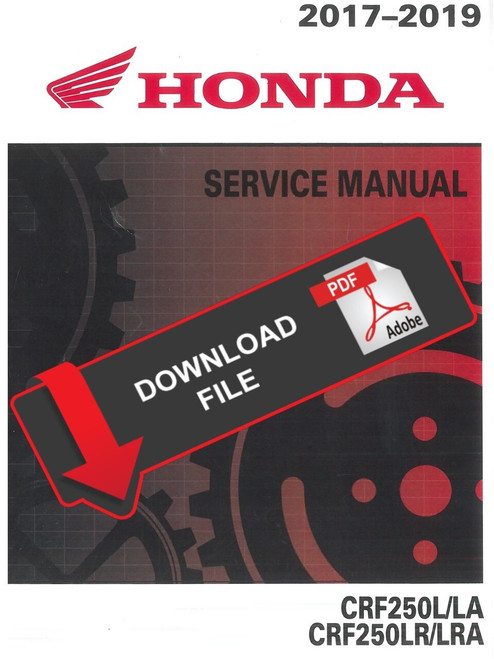 Honda 2017 CRF250RLA Service Manual