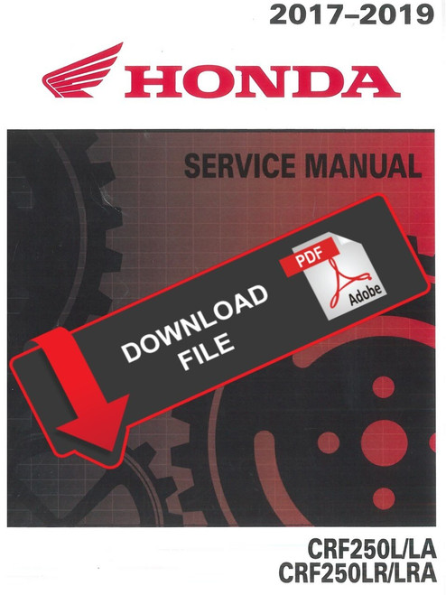 Honda 2019 CRF250L Rally ABS Service Manual
