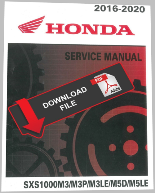 Honda 2019 SXS1000M5P Service Manual