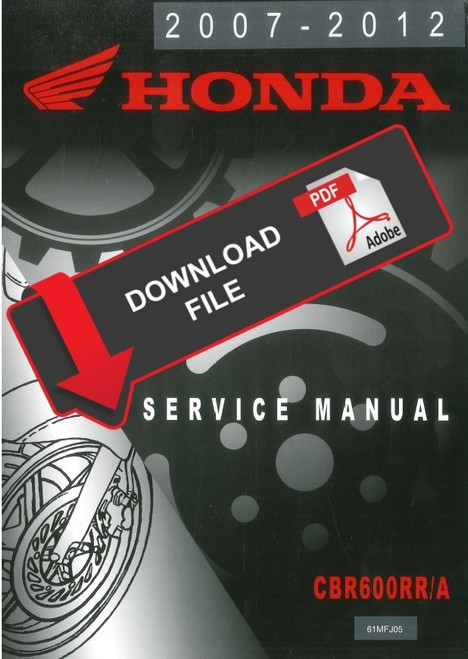 Honda 2012 CBR600RR Service Manual