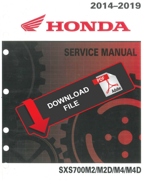 Honda 2017 SXS700M2 Service Manual