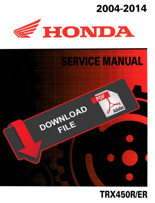 Honda 2010 TRX 450R Service Manual