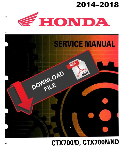 Honda 2015 CTX700 DCT Service Manual