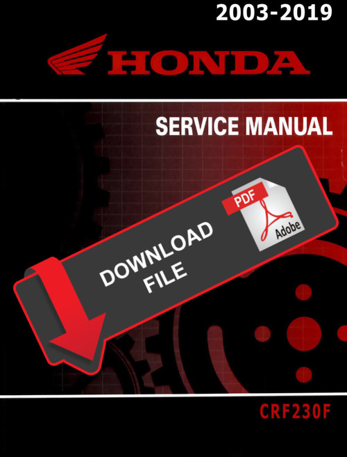 Honda 2013 CRF230F Service Manual