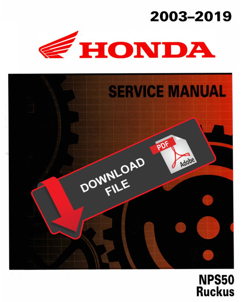 Honda 2007 NPS50 Service Manual