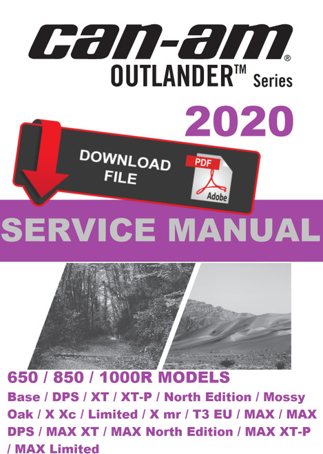 Can-Am 2020 Outlander DPS 850 Service Manual