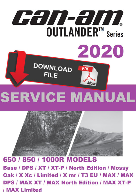 Can-Am 2020 Outlander MAX DPS 650 Service Manual