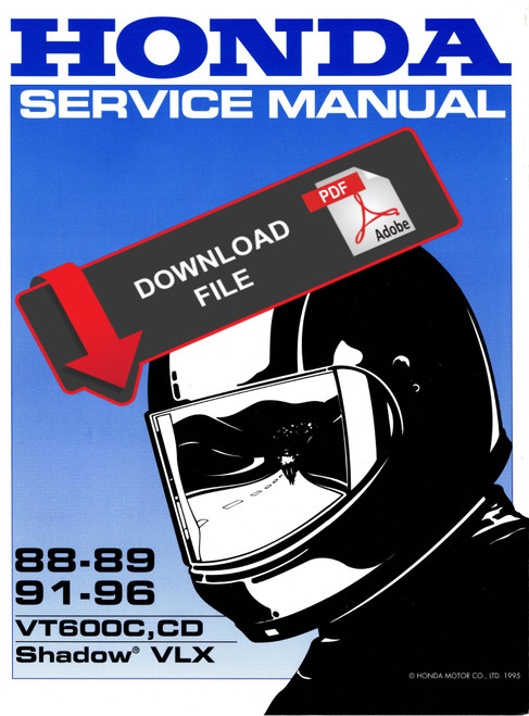 Honda 1993 Shadow 600 VLX Service Manual