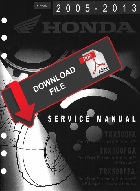 Honda 2006 TRX 500 FGA Service Manual