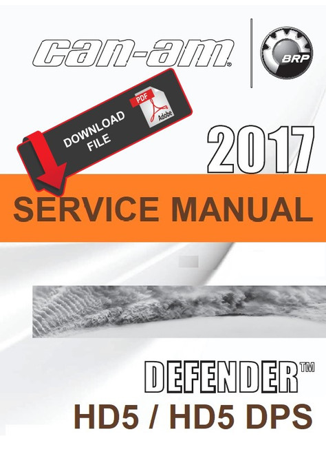 Can-Am 2017 Defender DPS HD5 Service Manual