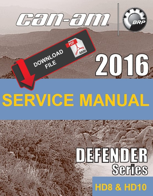Can-Am 2016 Defender XT HD8 Service Manual