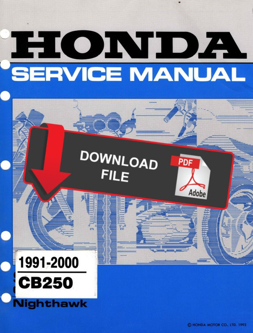 Honda 1991 CB250 Nighthawk Service Manual