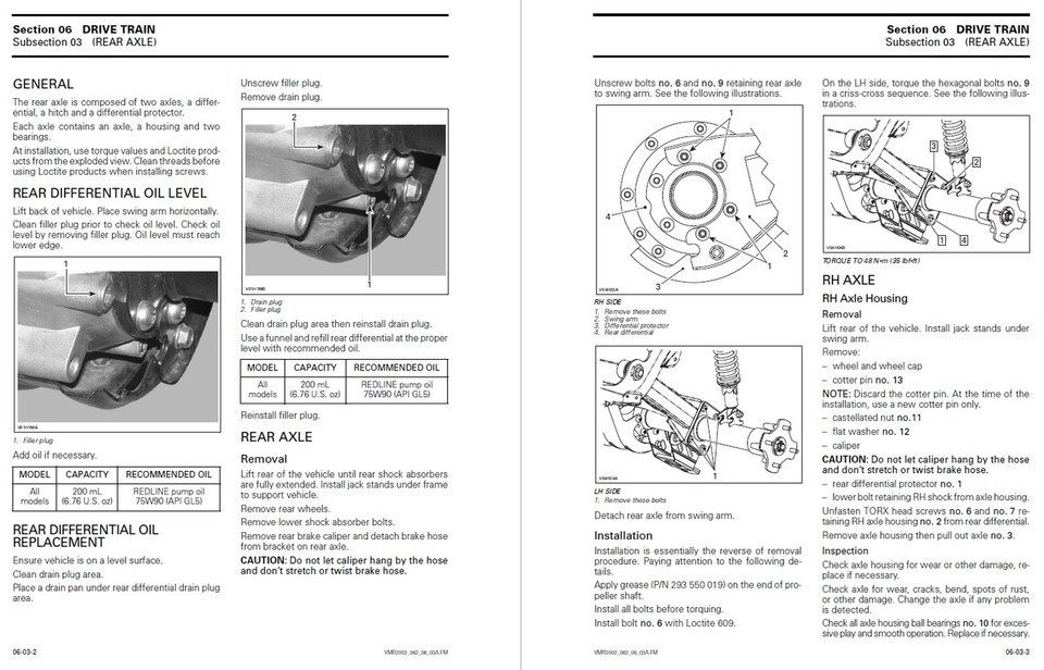 Bombardier 2003 Traxter 500 Autoshift Service Manual