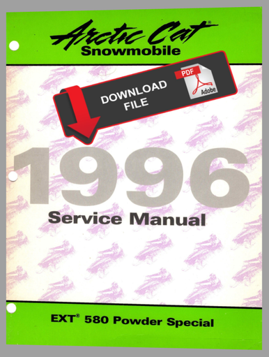 Arctic Cat 1996 EXT 580 Powder Special Snowmobile Service Manual